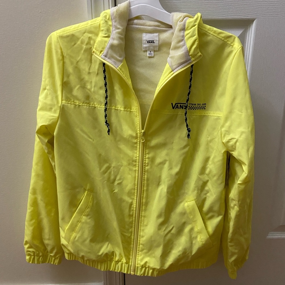 Vans Off The Wall neon yellow lightweight windbreaker- NWT